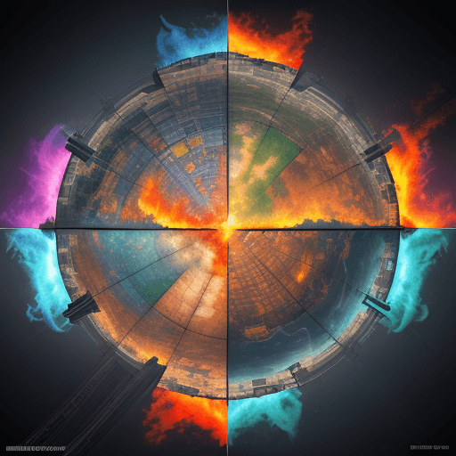 AI generated: city, photorealistic, highly detailed, sharp focus, vivid, colorful, symmetrical, random, convoluted...