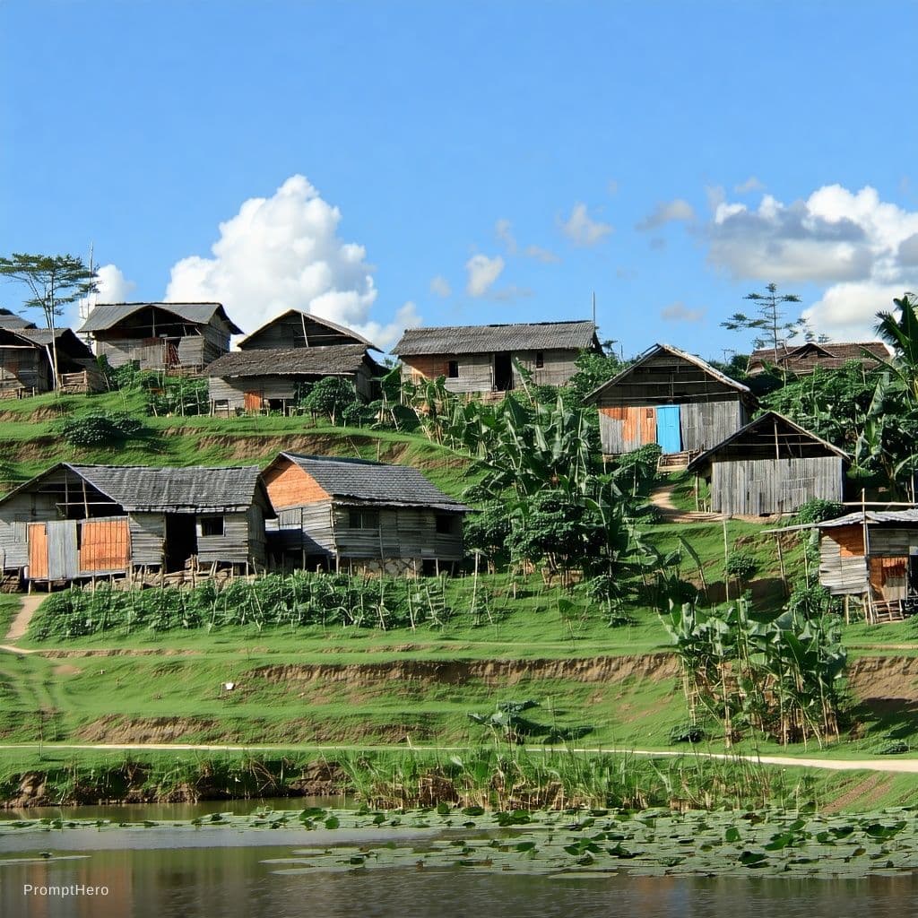 AI generated: village
