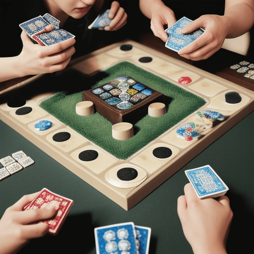 AI generated: A microphotograph of several extreme bacteria playing board games