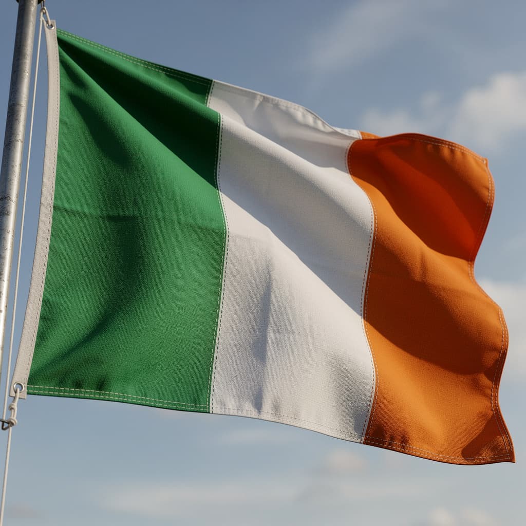 AI generated: Irish Flag --chaos 75 --ar 4:5 --sref 2486865690 --profile x3fq9up --stylize 750