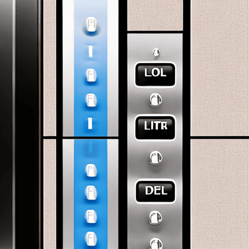 AI generated: elevator digital floor buttons 