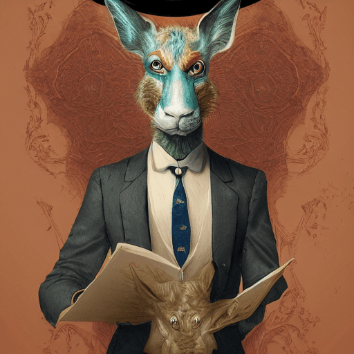 AI generated: anthropomorphic art of a detective bojack, victorian inspired clothing by artgerm, victo ngai, ryohe...