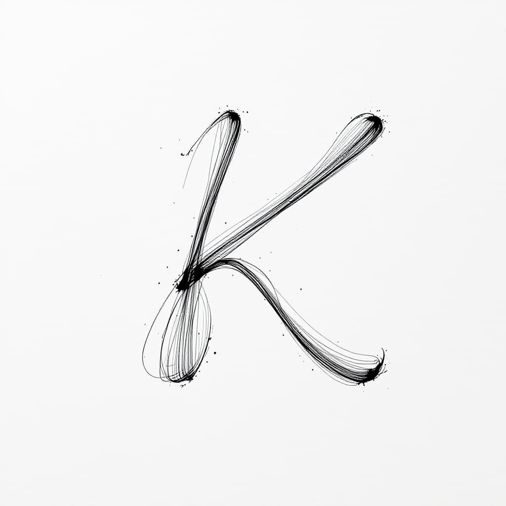 AI generated: Create a delicate, abstract line drawing with a single continuous stroke. The composition should res...