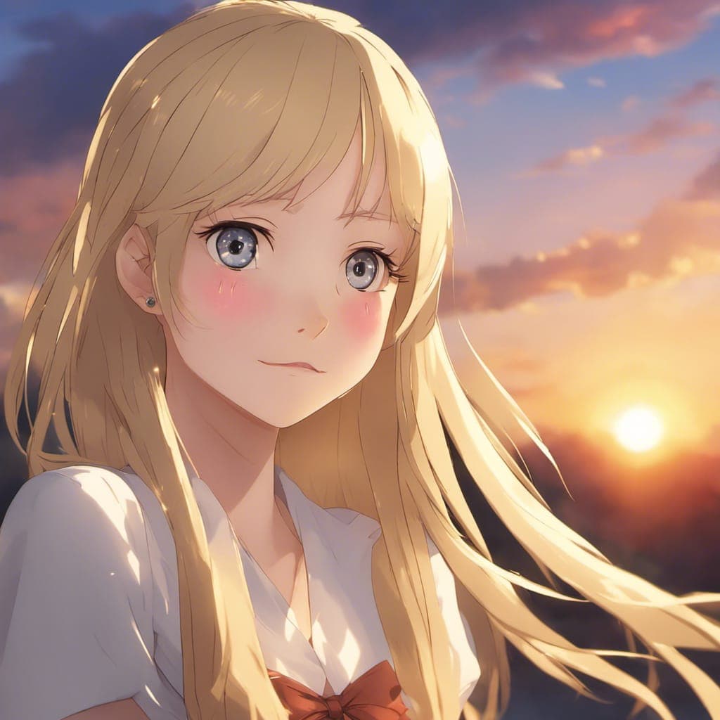 AI generated: anime art, anime key visual of elegant female, long blonde hair and large eyes, finely detailed perf...