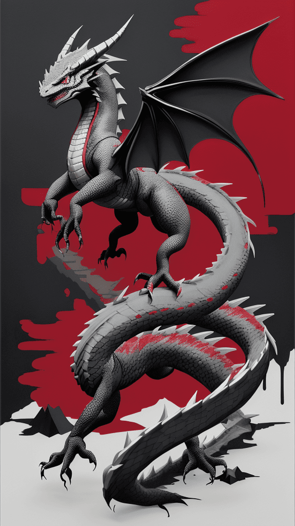 AI generated: Japanese aesthetic, 2 tone, black and gray, simplified shapes, figurative, style mix of acrylic pain...