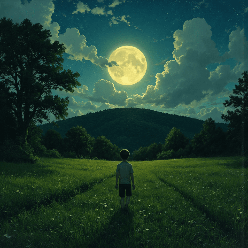 AI generated: Midnight Sun

In early June light never fades as I travel the long roads

of childhood once more...
