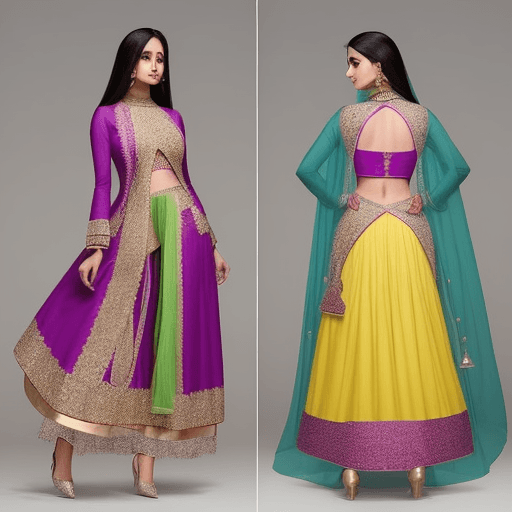 AI generated: I am a fashion designer looking for inspiration please generate an image of simple but elegant Panja...