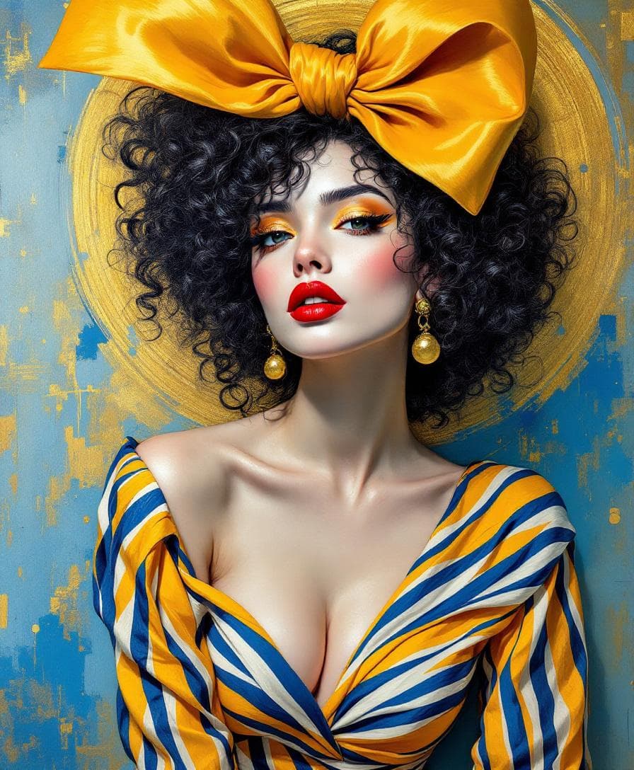 AI generated: "Hyper-detailed oil painting with high-relief texture, inspired by Gustav Klimt and modern impressio...