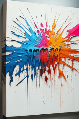 AI generated: vivid color,artistic,palette knife,thick texture,colorful paint,abstract art,large canvas,creativity...