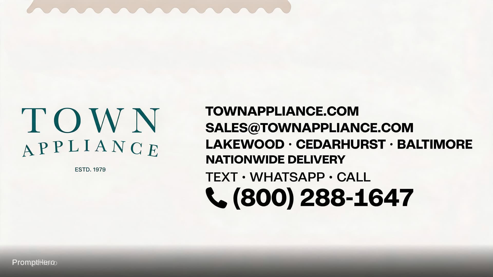 AI generated: add Nationwide Delivery on that area that has space should be on top of the text whatsapp contact in...