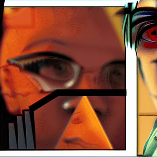 AI generated: A scientist with facial features reminiscent of the Statue of Liberty is shown in the image. She wea...