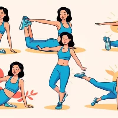 AI generated video: Generate exercise video using attached photo 30 second each character