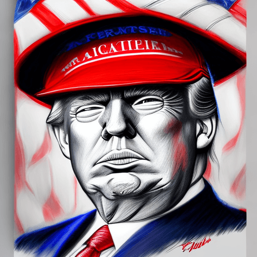 AI generated: Trump 2024!! winner!!, wearing a MAGA HAT, winning the election at the white house!, detailed face, ...