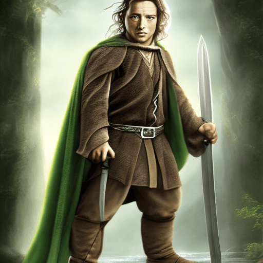AI generated: Lord of the rings full body character movie poster of a king ith a sword, fantasy concept art, lord ...