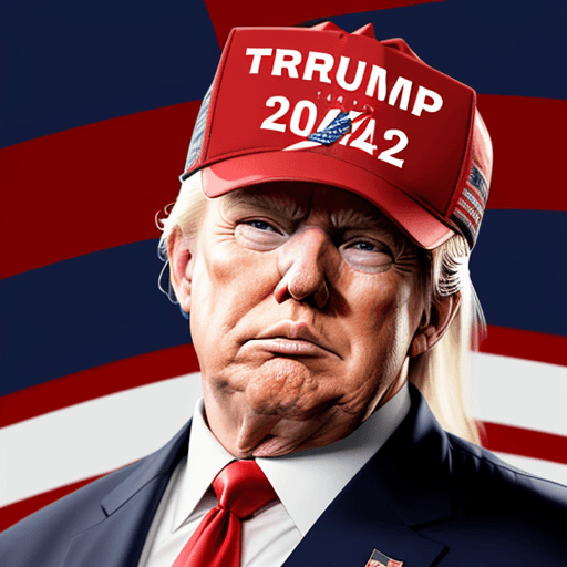 AI generated: Trump 2024!! ELECTION WINNER!! wearing a MAGA HAT!