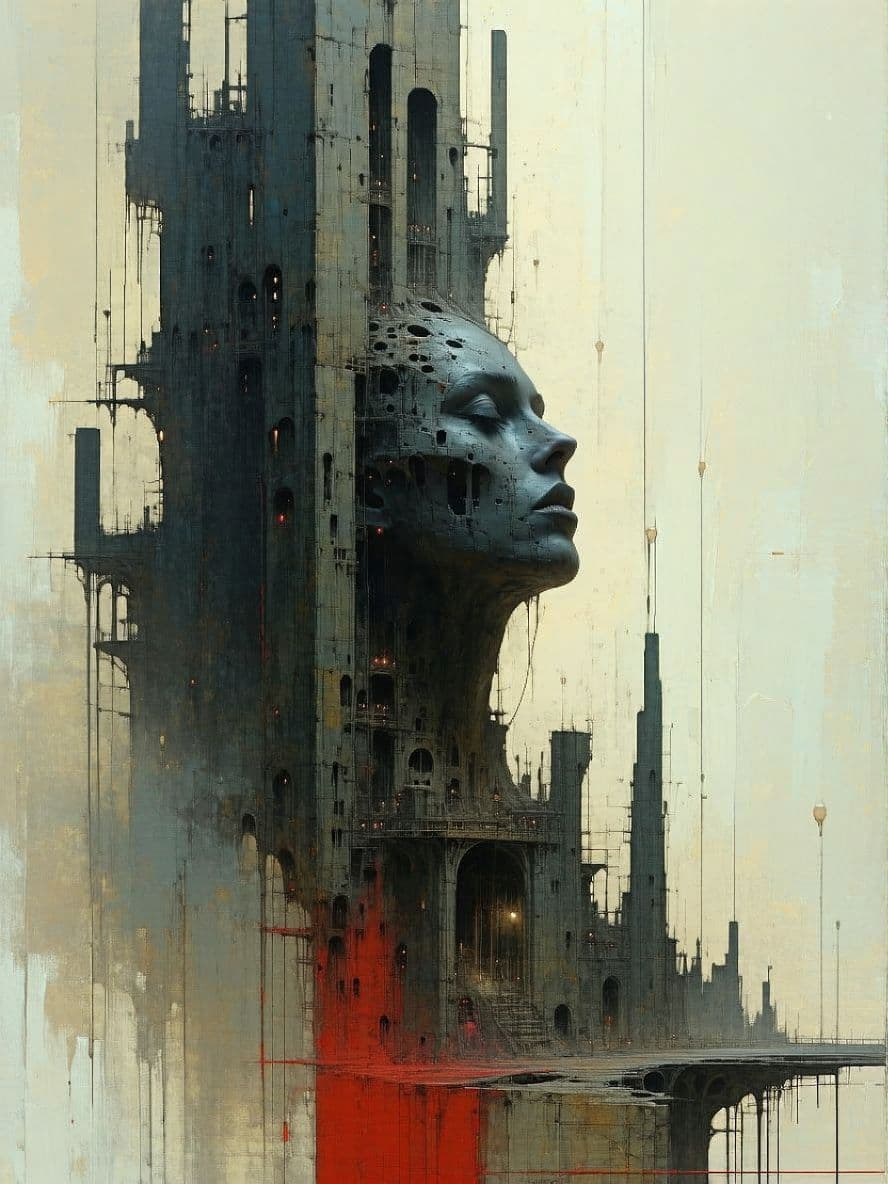 AI generated: /imagine prompt an amazing dystopian image (in the style of the artist Joao Ruas:1.9).