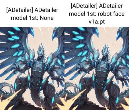 ADetailer - Dragon, robot and android face