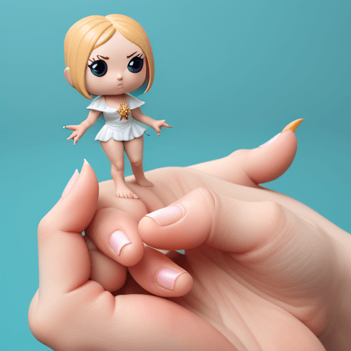 AI generated: 
 funko pop, barefoot, pointed nails
