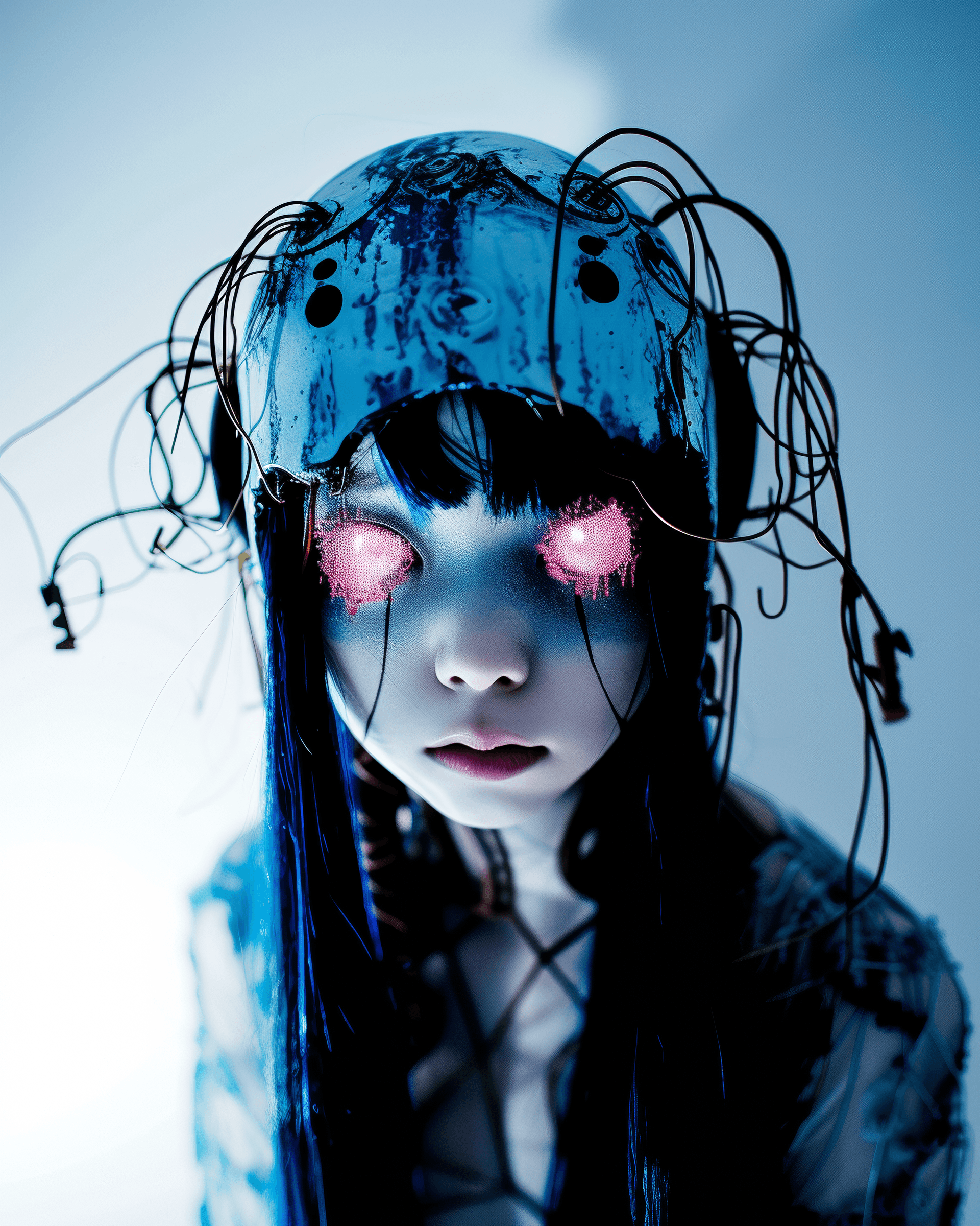 AI generated: by Studio Ghibli Pictures. 20 years old scandinavia woman of linework with Caaba Asimo neuromancer a...