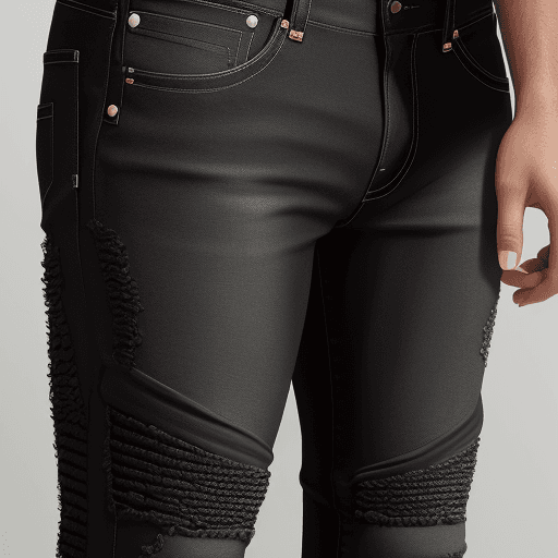 AI generated: Photo-realistic infinite jean texture black