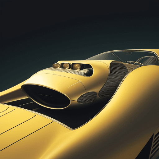 AI generated: a closeup of a retrofuturistic sportscar, unsplash