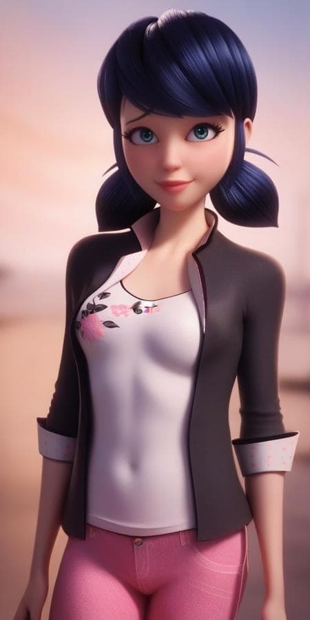 Marinette Dupain-Cheng, Ladybug, Miraculous. Different models and attires.