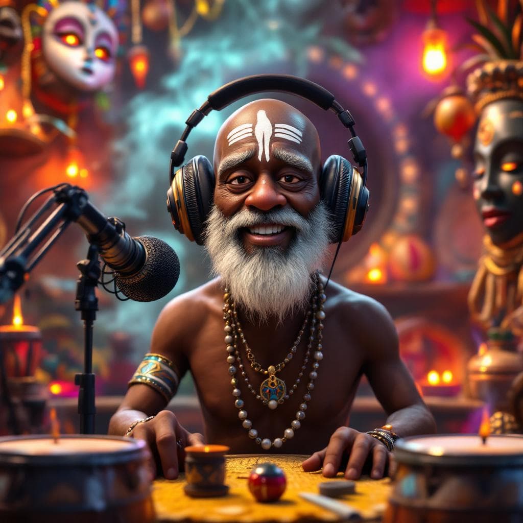 AI generated: a Pixar-style 3D character inspired by a legendary Afrobeat musician, bald head , 86 yr old . weel t...