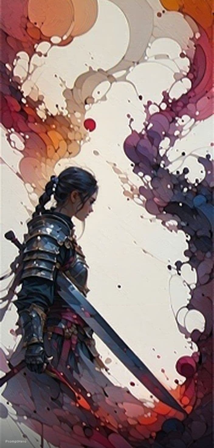 AI generated: strong warrior princess| centered| key visual| intricate| highly detailed| breathtaking beauty| prec...