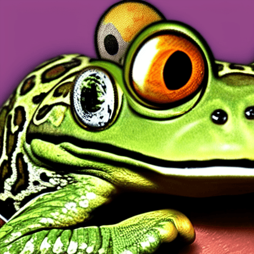 AI generated: imposture, social media, politics, frog