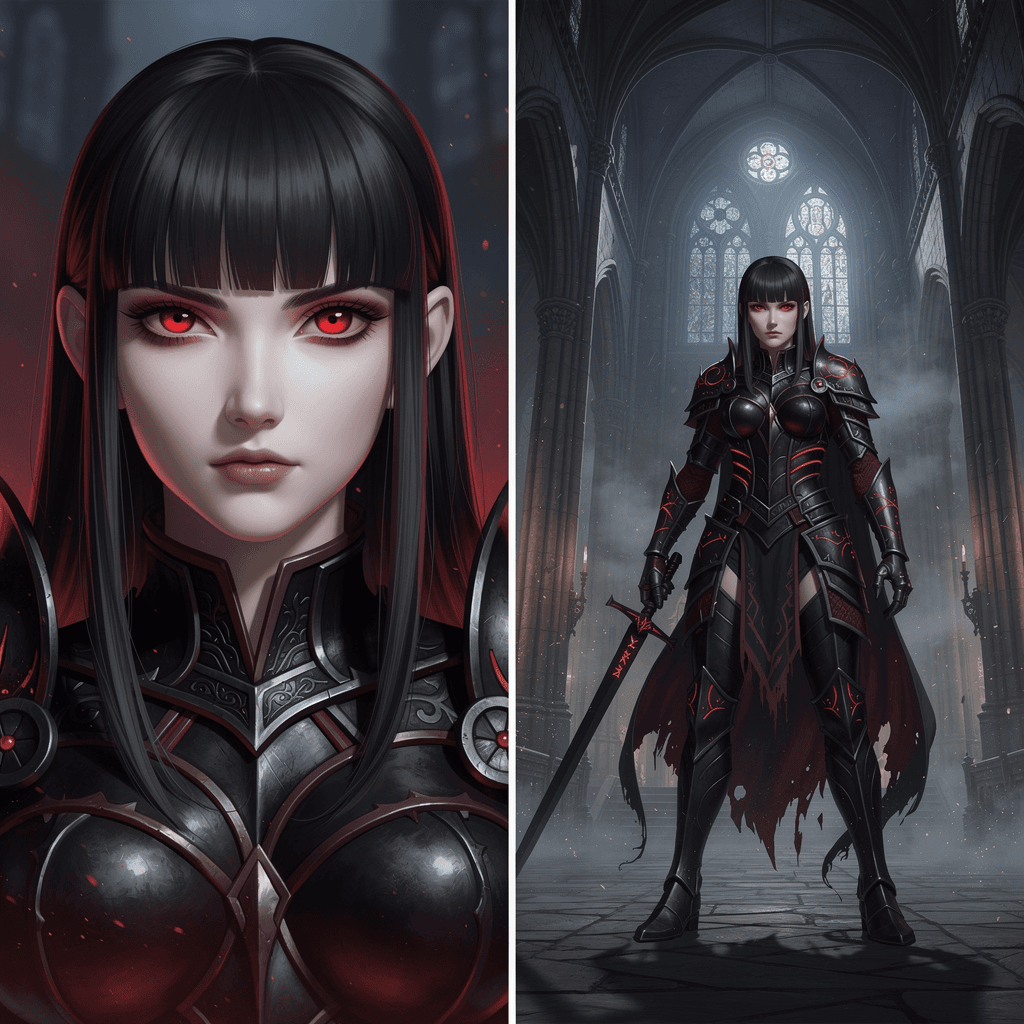 AI generated: 

A split-screen diptych layout featuring Morgan of Valor from Shadow Slave. 

[LEFT PANEL]: An extr...
