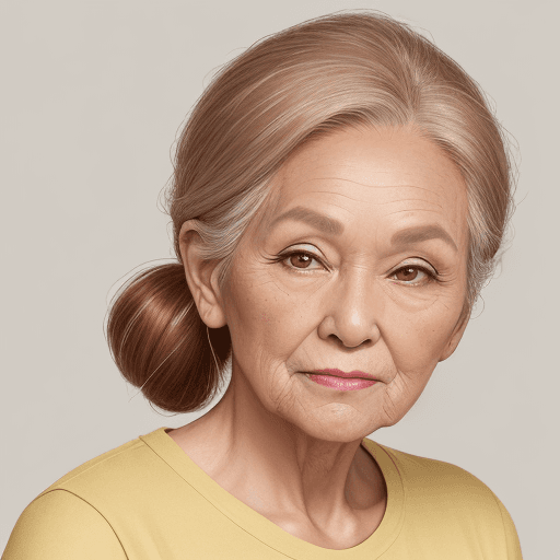AI generated: An image of an older woman with a medium complexion and chestnut-colored hair styled in a casual upd...