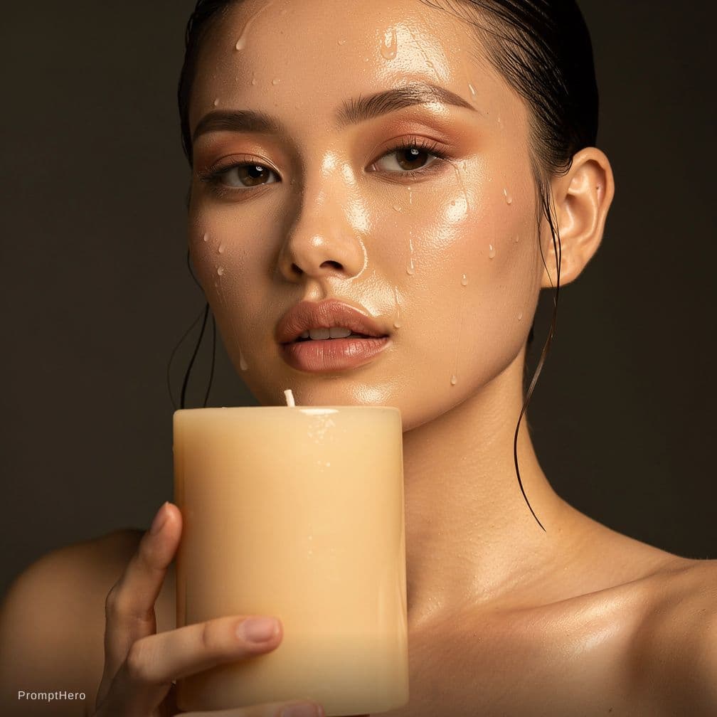 AI generated: Oily girl fuck by big dildo 