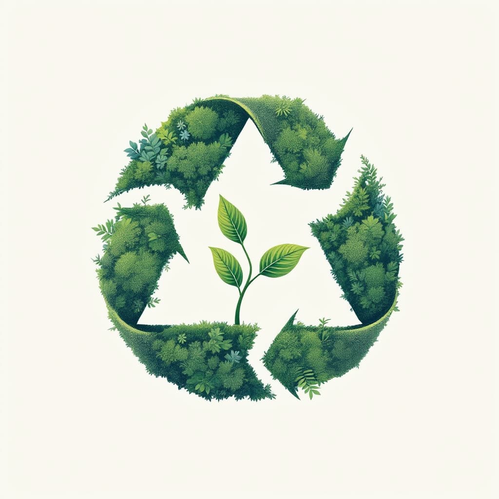 AI generated: symbol of rizoma and ecology and polution

