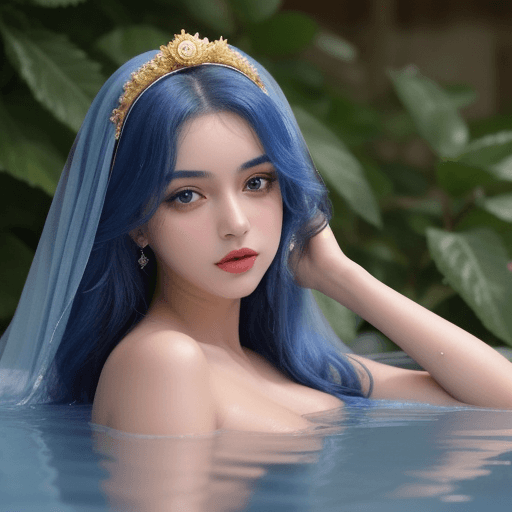 AI generated: rosa azul em banho de ouro