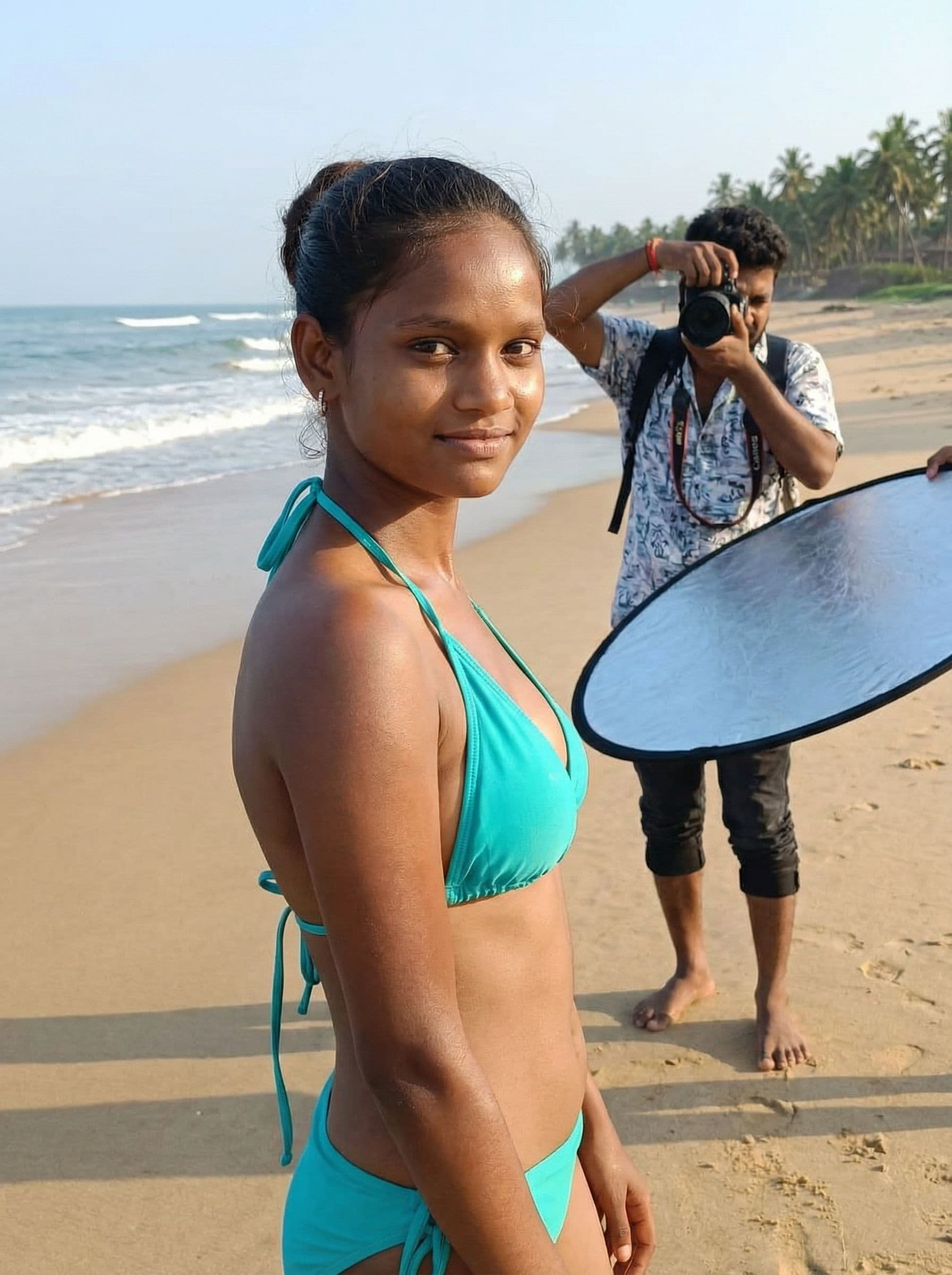 AI generated: SORA!!    "A stunning 20 year old bikini model in a photoshoot. People constantly mistake her for so...