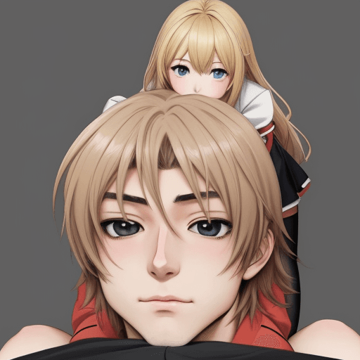 AI generated: A anime girl sitting on a boy’s face. High detail