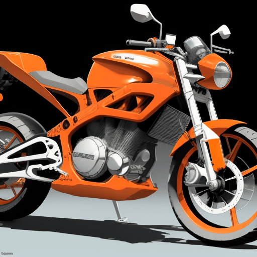AI generated: Produce a detailed technical illustration of a motocycle, showcasing a cutaway design that reveals i...