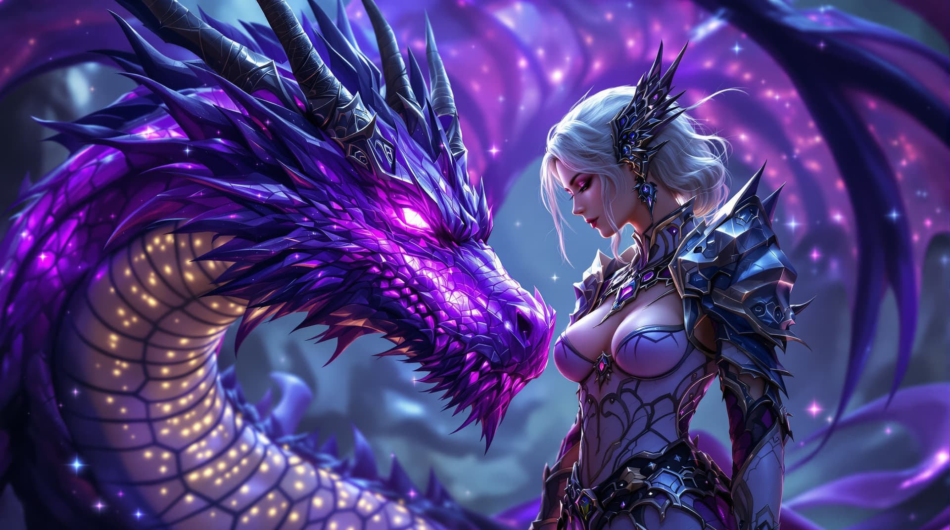 AI generated: final fantasy, human babe, fantasy big beautifull armor with extrem many details and accesories, glo...