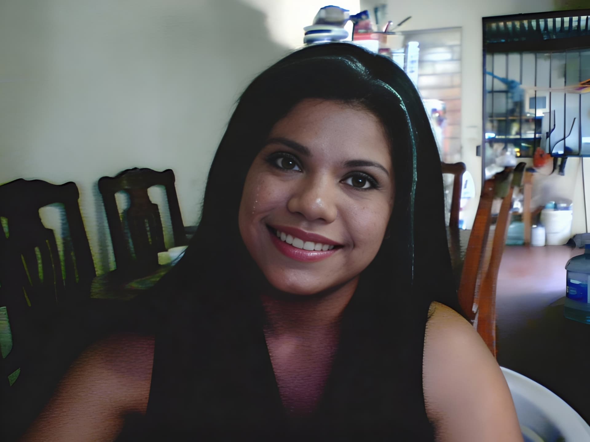 AI generated: She smile to camera