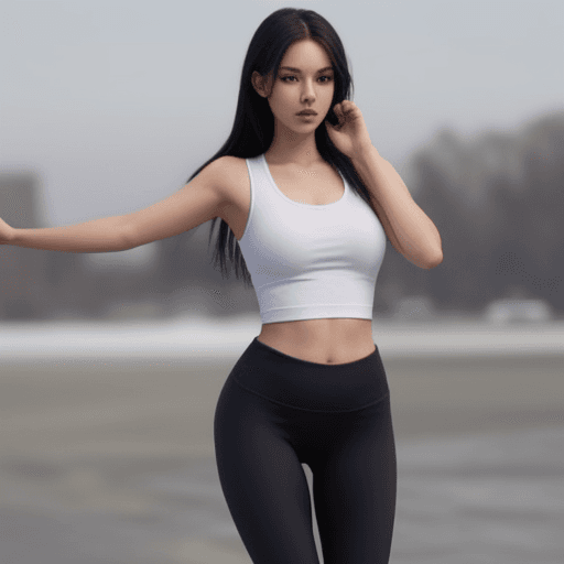AI generated: Hot girl in leggings 