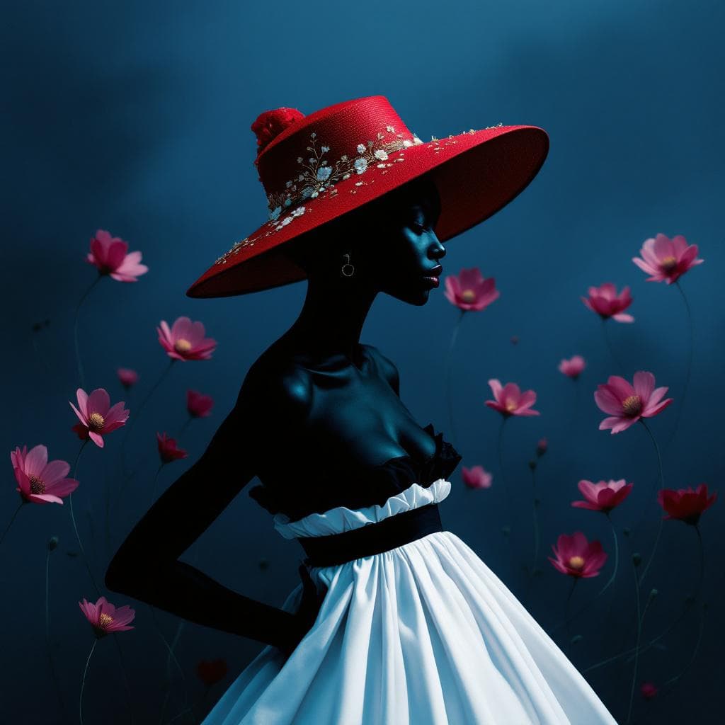 AI generated: Semi-abstract minimalist modern surrealism with ultra-fine painterly details.
The silhouette of an ...