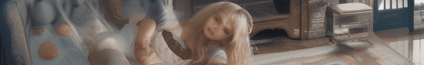AI generated: photograph of an alluringly beautiful woman, light-blue eyes, long blonde hair with dark highlights,...
