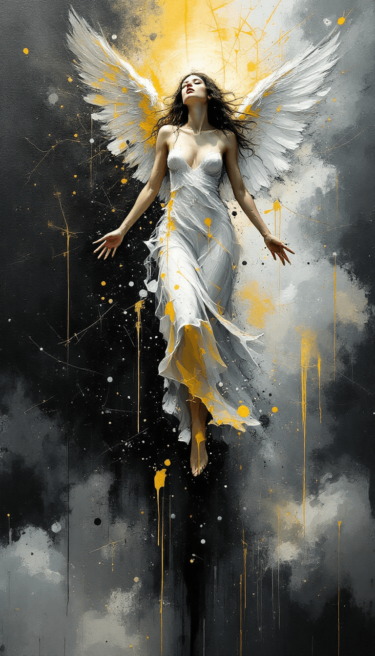 AI generated: A **surreal, abstract oil painting** with a **three-dimensional illusion**, depicting a **glorious a...