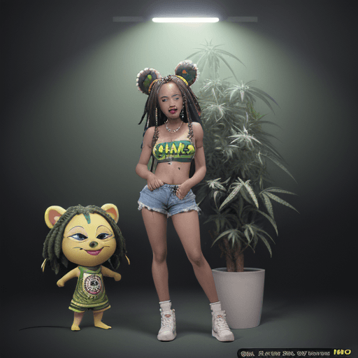 AI generated: Plant ,Male , Ganja , Rasta , cannabisplant mascot , Chibby style , Chibbi , cannabis , bud , cannab...