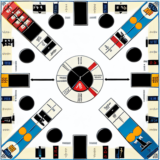 AI generated: white background. RUSH HOUR board game 
