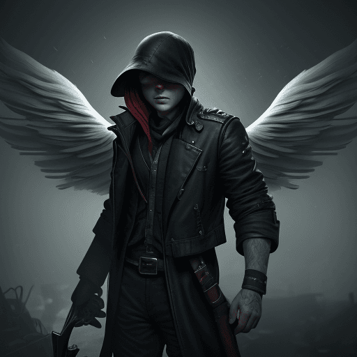 AI generated: An Angel Blinders Pyke Version,High resolution photography ; 8k, 