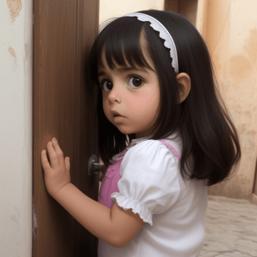 AI generated: Niña curioseando