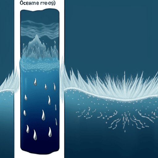 AI generated: A graphical animation showing the effect of pressure on ocean depth.