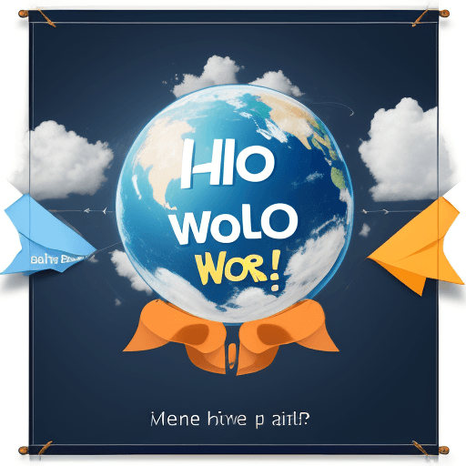 AI generated: create banner with text Hello world