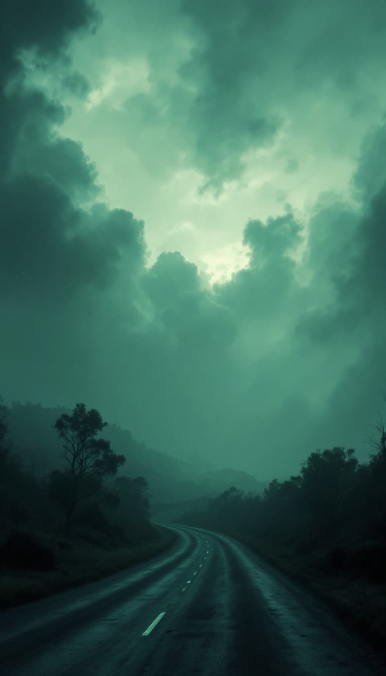 AI generated: Create an image in a Penny Dreadful comic style depicting a haunting shot of the murky Australian sk...